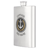 Kapitein Boat Name Anchor Gold Style Laurel Metal Flacon (Links)