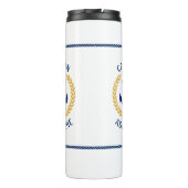 Kapitein Boat Name Anchor Gold Style Laurel Star Thermosbeker (Achterkant)