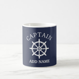 Kapitein Boat (Personaliseer de naam van de kapite Koffiemok