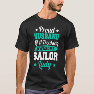 Kapitein Boat Sailing Navy Boating Sailor Husband T-shirt