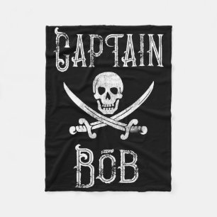 Kapitein Bob - Vintage Gepersonaliseerde Piraat Va Fleece Deken