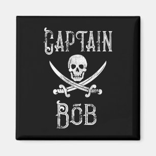Kapitein Bob - Vintage Gepersonaliseerde Piraat Va Magneet