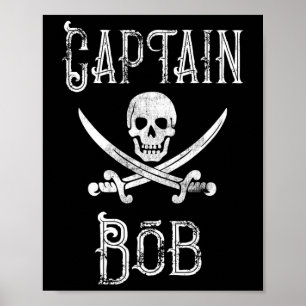 Kapitein Bob - Vintage Gepersonaliseerde Piraat Va Poster