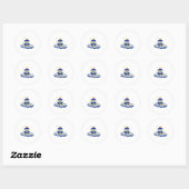 Kapitein Bok de Quads Space Guy van Outer Space Ronde Sticker (Vel)