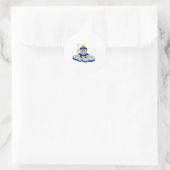 Kapitein Bok de Quads Space Guy van Outer Space Ronde Sticker (Tas)