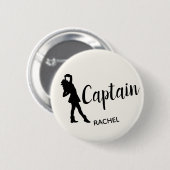 Kapitein boorteam op maat ronde button 5,7 cm (Voorkant /achterkant)