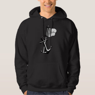 Kapitein Boot Anker Kapitein Hoodie