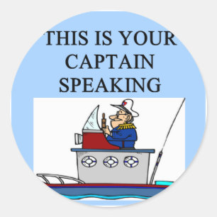 kapitein-boot-zeilgrap ronde sticker
