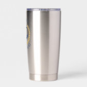 Kapitein Bootnaam Anker Gold Laurel Star Navy Geïsoleerde Drinkbeker (Achterkant)