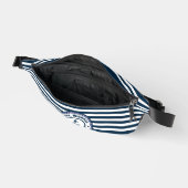 Kapitein Bootnaam Nautisch Anker Blauw wit Heuptasje (Open)