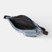 Kapitein Bootnaam Nautisch Anker Blauw wit Heuptasje (Open)