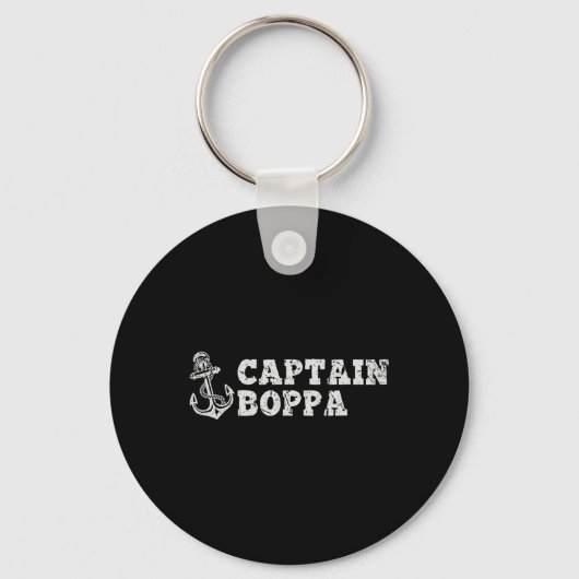 Kapitein Boppa Zeilen Boot Varend Ouderwets Boot A Sleutelhanger (Voorkant)