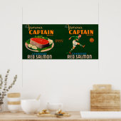 Kapitein Brand Salmon Label Poster (Keuken)