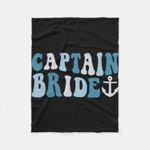 Kapitein Bride Groovy Cruise Nautische Bachelorett Fleece Deken
