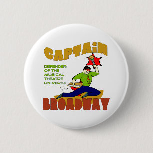 Kapitein Broadway-Button Ronde Button 5,7 Cm