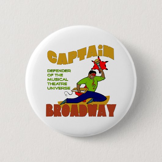 Kapitein Broadway (donkere huid) Button (Voorkant)