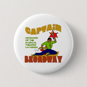 Kapitein Broadway (donkere huid) Button