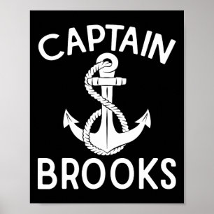 Kapitein Brooks boot jacht anker boot schip  Poster