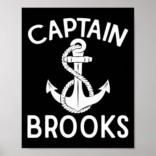 Kapitein Brooks boot jacht anker boot schip Poster (Voorkant)