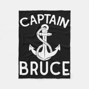 Kapitein Bruce schip jacht varen bootanker Fleece Deken