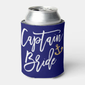 Kapitein Bruid Zeemanachtig Bachelorette Feest Blikjeskoeler (Blikje Voorkant)