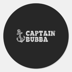 Kapitein Bubba Zeilen Varend Oud Bootanker Ronde Sticker