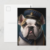 Kapitein Bulldog-piloot Briefkaart (Voorkant / Achterkant)