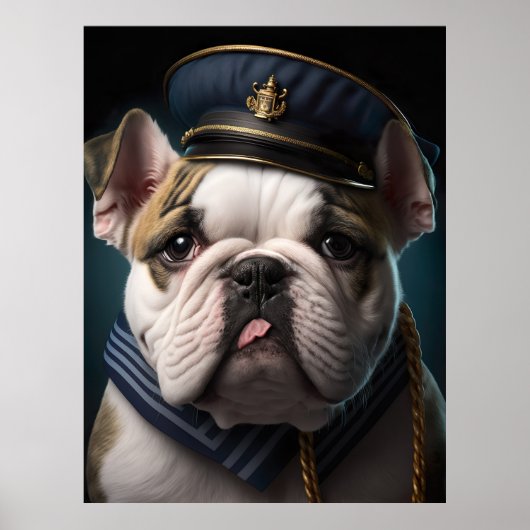 Kapitein Bulldog-piloot Poster (Voorkant)