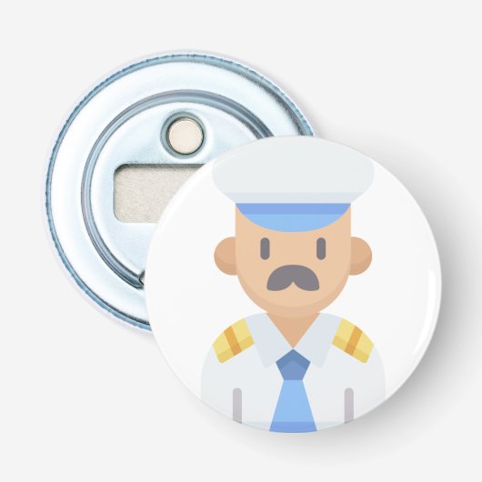 Kapitein Button Flesopener (Voorkant)