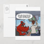 Kapitein Byrd vliegt een Jumbo Jet Funny Briefkaart (Voorkant / Achterkant)