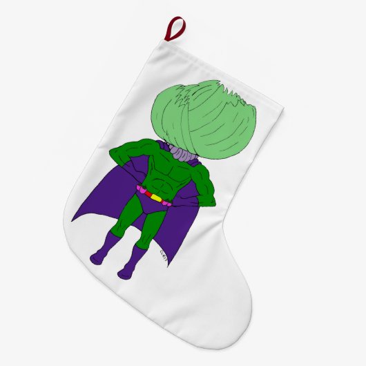 Kapitein Cabbage Grote Kerstsok (Voorkant (Hangend))