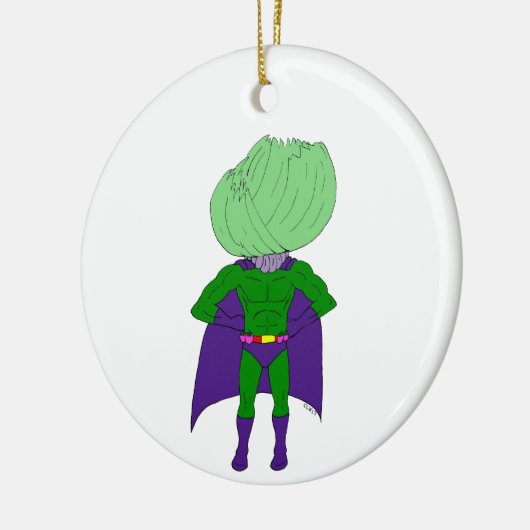 Kapitein Cabbage Keramisch Ornament (Links)