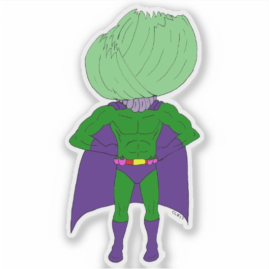 Kapitein Cabbage Sticker (Voorkant)