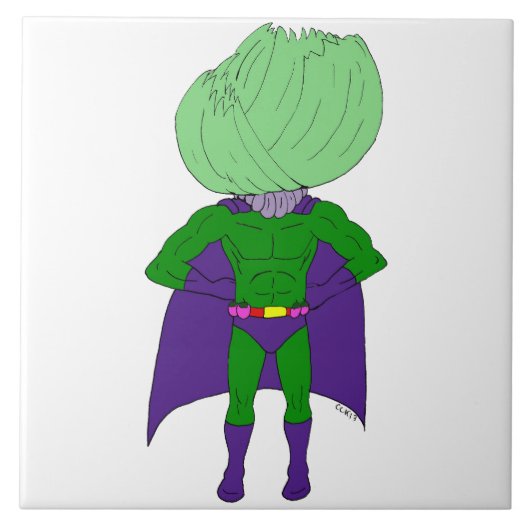 Kapitein Cabbage Tegeltje (Voorkant)