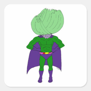 Kapitein Cabbage Vierkante Sticker