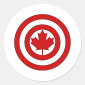 Kapitein Canada: logo Ronde Sticker (Voorkant)
