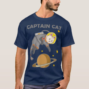 Kapitein Cat, Planet, Astronaut, Toerist, Ruimtere T-shirt