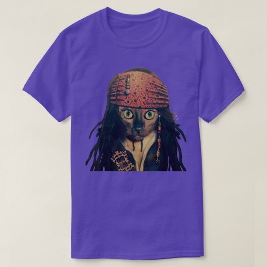 Kapitein Cat Sparrow Funny Cat Gift T-shirt (Design voorkant)