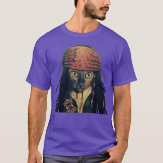 Kapitein Cat Sparrow Funny Cat Gift T-shirt