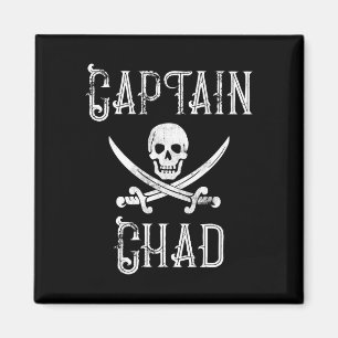 Kapitein Chad retro piraat drijvende steiger Magneet