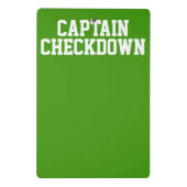Kapitein Checkdown Mini Klembord (Achterkant)