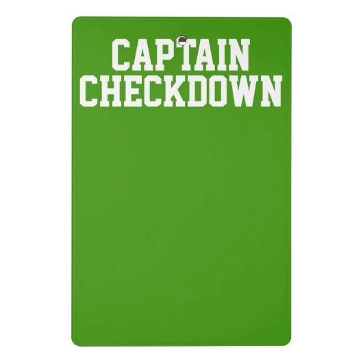 Kapitein Checkdown Mini Klembord (Achterkant)