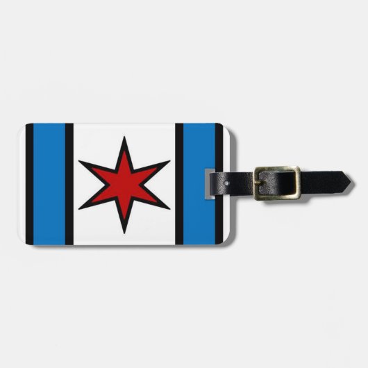 Kapitein Chicago Modern Shield Bagagelabel (Voorkant horizontaal)