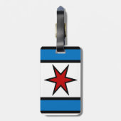 Kapitein Chicago Modern Shield Bagagelabel (Achterkant verticaal)