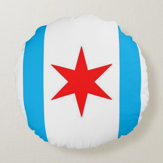 Kapitein Chicago Snuggle Shield Rond Kussen (Achterkant)