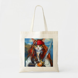 Kapitein Claws van het Azure Zee | piratenkat Tote Bag