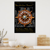 Kapitein Coconut Band's Officieel "Gold" Cd-Poster Poster (Keuken)