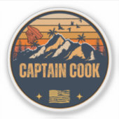 Kapitein Cook, Hawaï Sticker (Voorkant)
