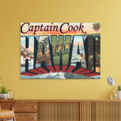 Kapitein Cook, Hawaii - Grote lettertjes Canvas Afdruk (Insitu (Woonkamer))