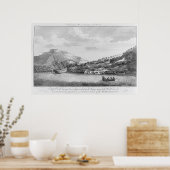 Kapitein Cook is schipbreuk geleden Poster (Keuken)